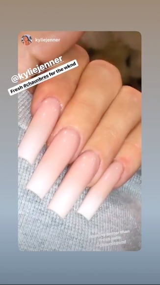 Kylie Jenner's Gradient French Manicure