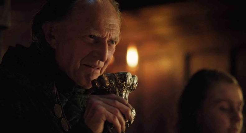 Someone who knows what's about to happen ("Walder") declining to drink wine at the Red Wedding Revenge