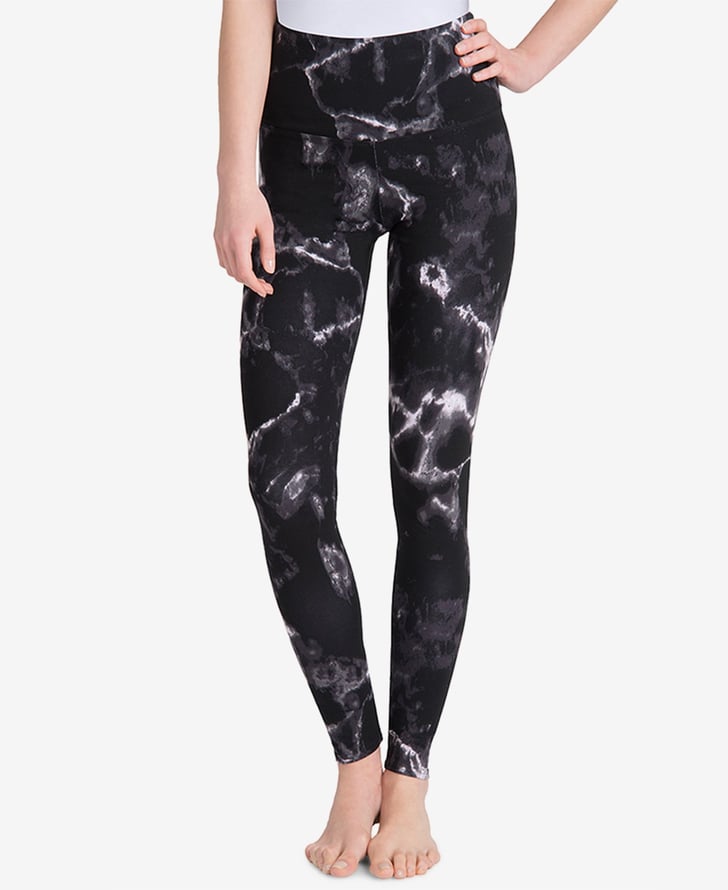 Ankle Leggings in Black Marble 