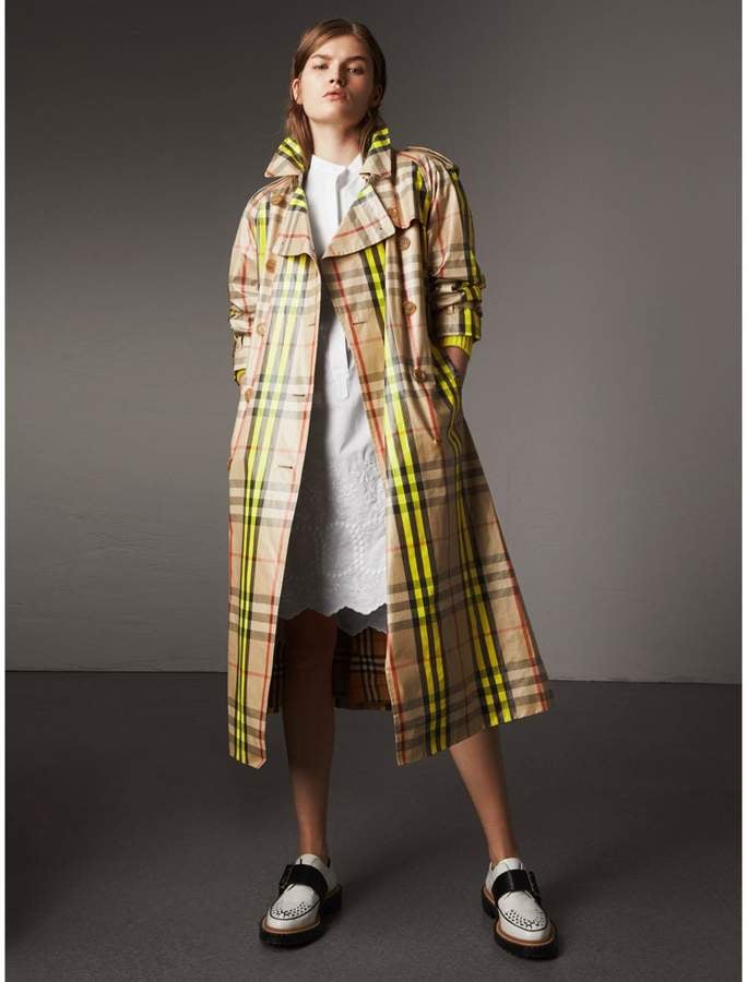 burberry laminated trench