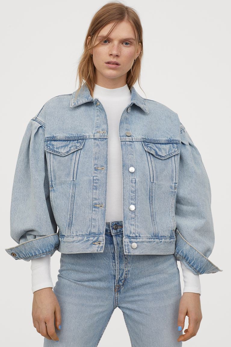 h&m long jean jacket