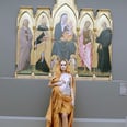 Halsey Wears a Gilded Schiaparelli Look Around the Met to Highlight Her Strength in Motherhood