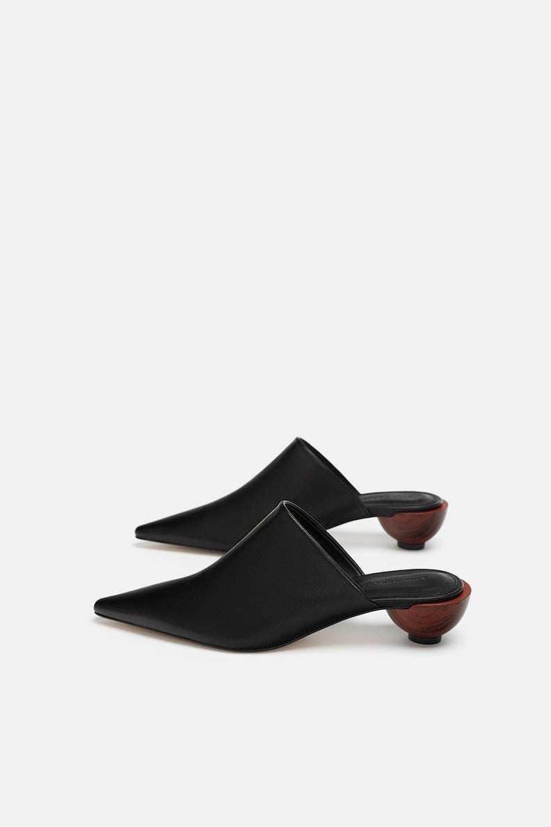 Alternative: Zara Round Heeled Leather Mules