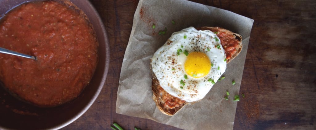 Pan Con Tomate With a Fried Egg and Chives