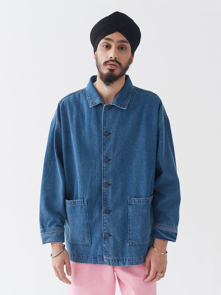 Lazy Oaf Chore Jacket in Blue Denim