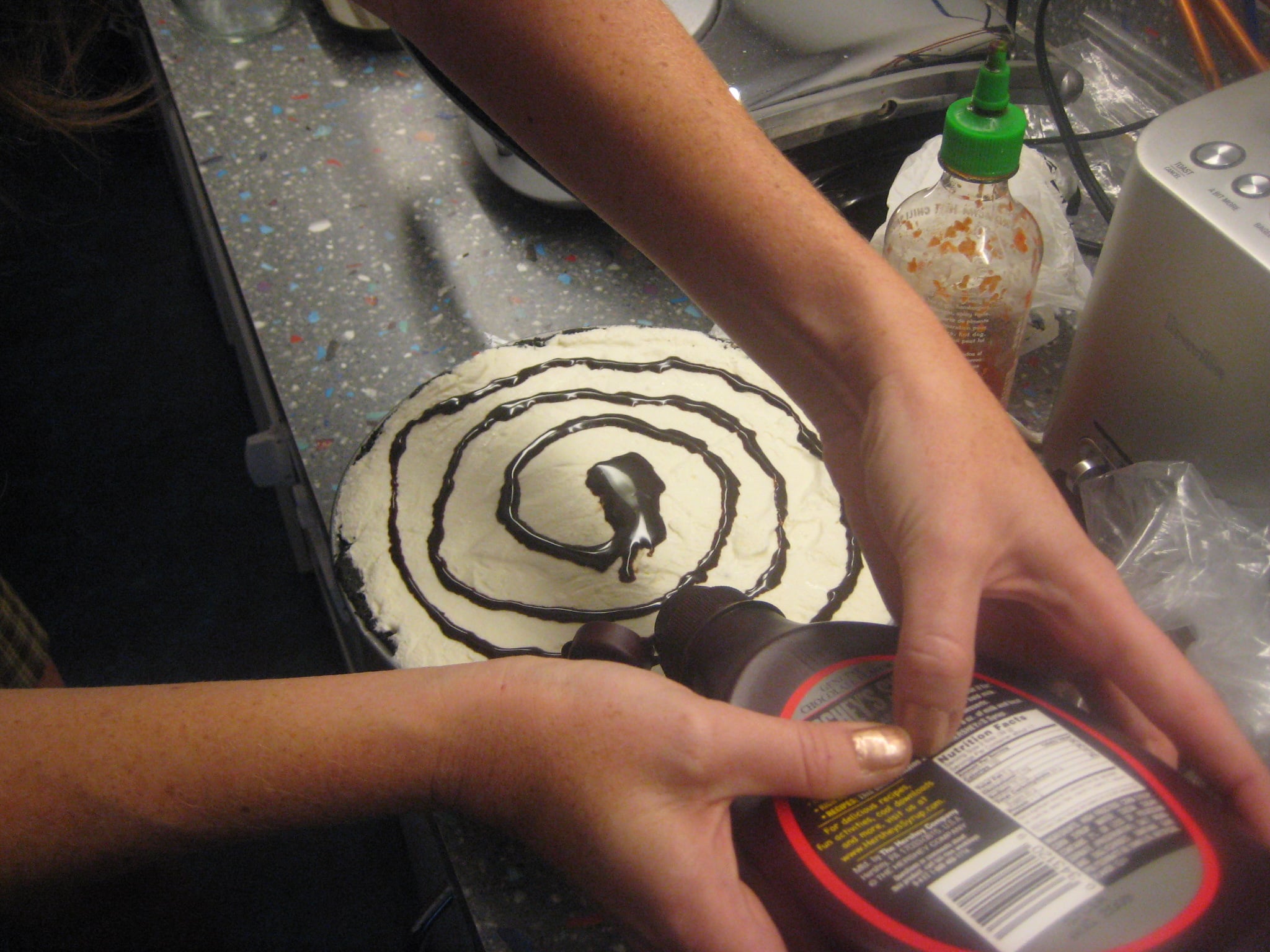 No-Bake Spiderweb Cheesecake