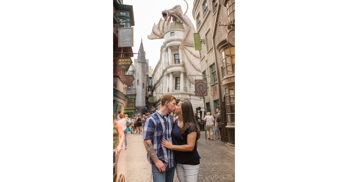 Engagement Photos At The Wizarding World Of Harry Potter Popsugar Love And Sex Photo 19