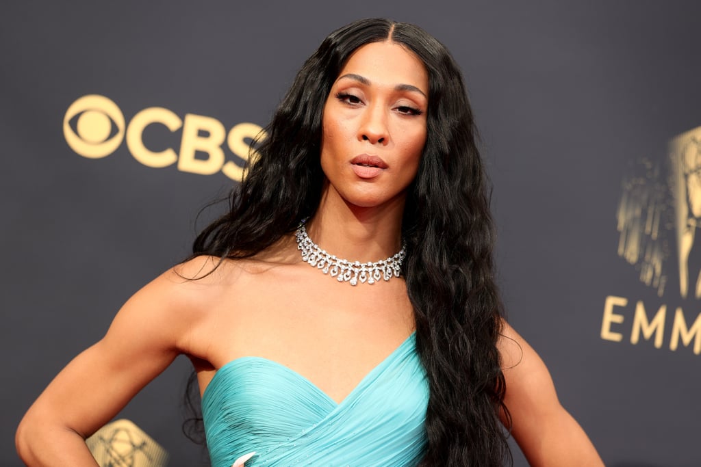 Mj Rodriguez's Vintage Blue Versace Dress at the 2021 Emmys