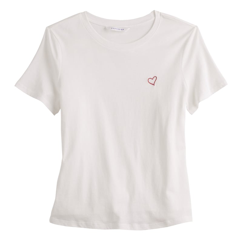 POPSUGAR Embroidered Boxy Tee