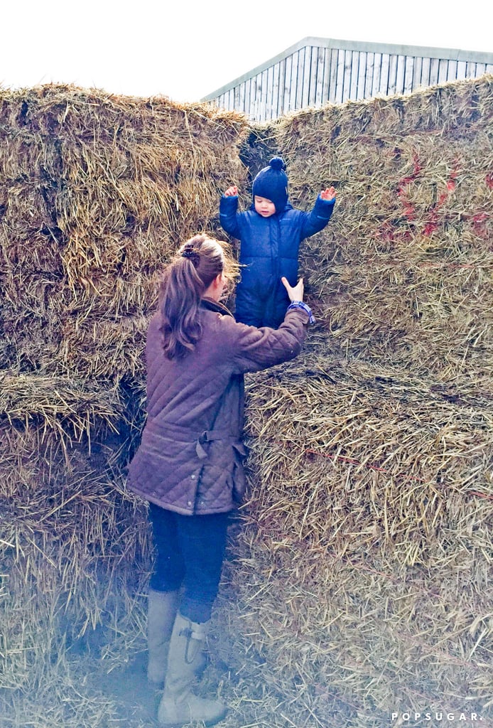 Kate Middleton and Prince George at the Petting Zoo Pictures