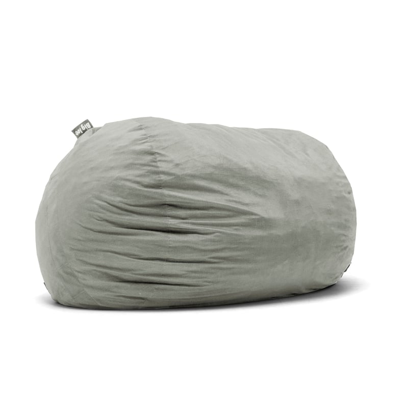 Big Joe Fuf XXL Foam Filled Bean Bag Chair in Gray Fog