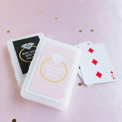 Wedding Themed Playing Cards With Personalized Label