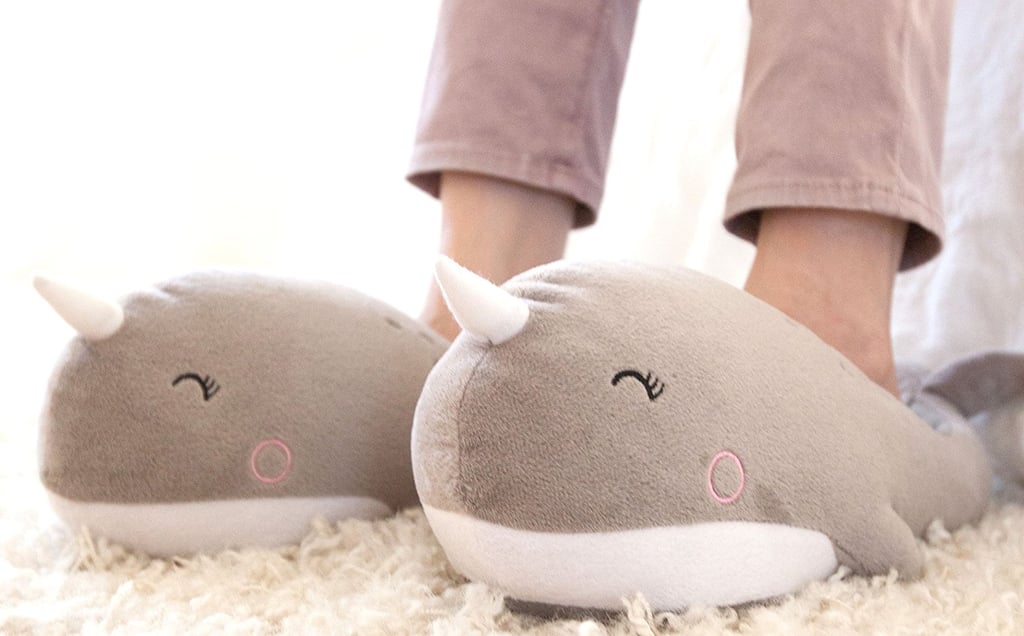 Narwhal Heated Slippers on Amazon