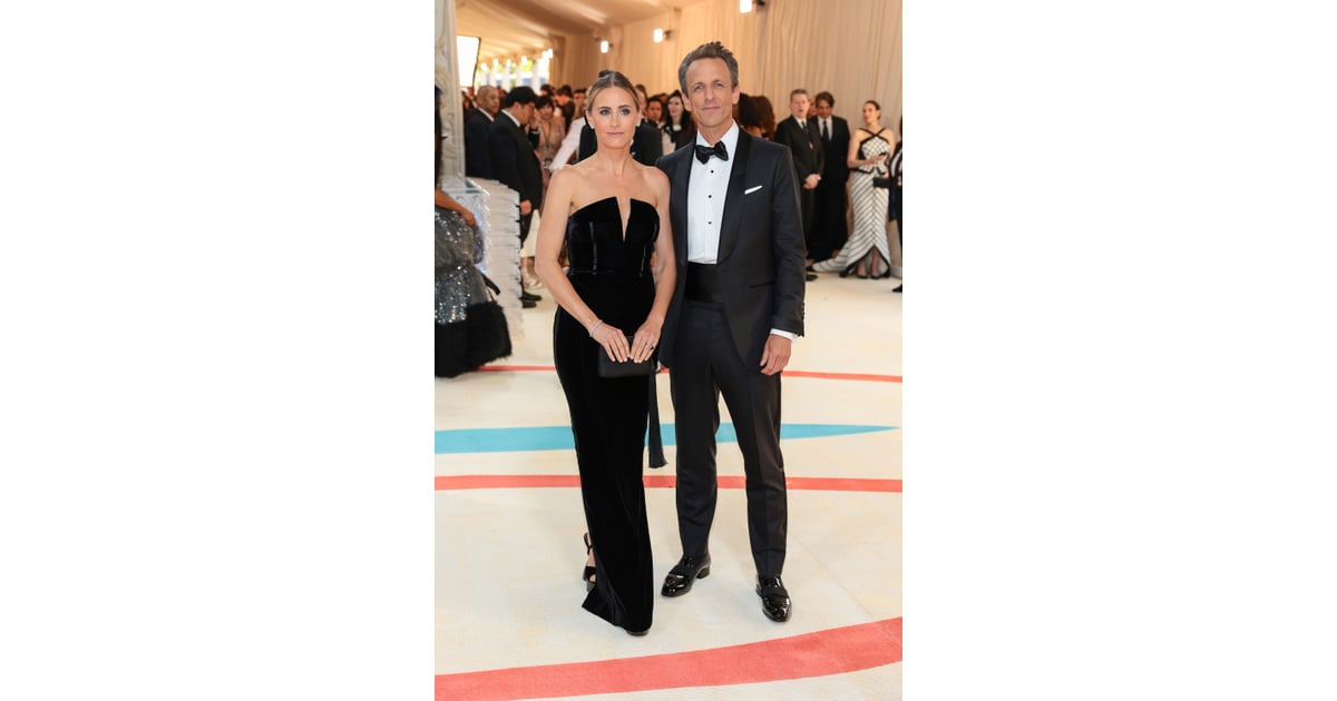 Seth Meyers and Alexi Ashe at the 2023 Met Gala Celebrity Couples at