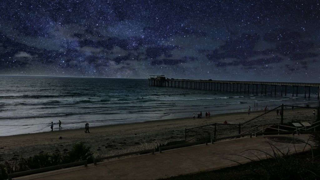 This filter paints your sky into a starry night.