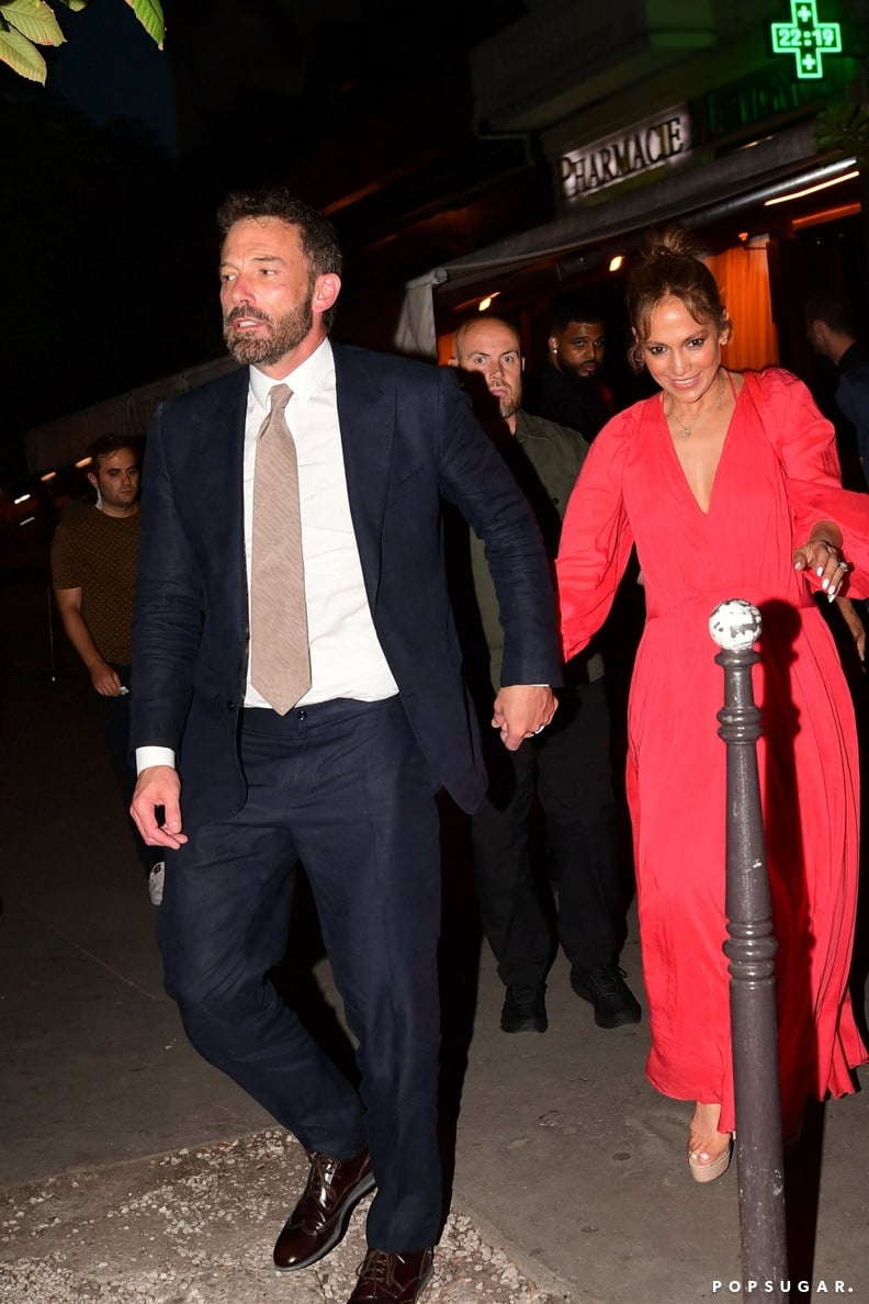 Jennifer Lopez and Ben Affleck in Paris on July 21