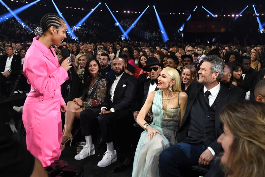 Alicia Keys, Gwen Stefani, and Blake Shelton at the 2020 Grammys