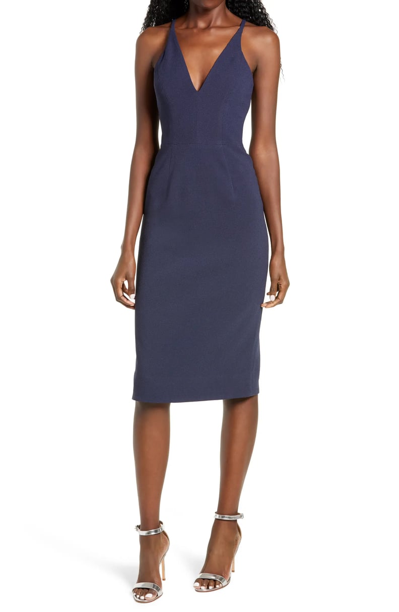 A Classic Cocktail Dress: Dress the Population Lyla Crepe Cocktail Dress