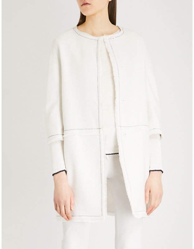 S Max Mara Alec frayed linen coat