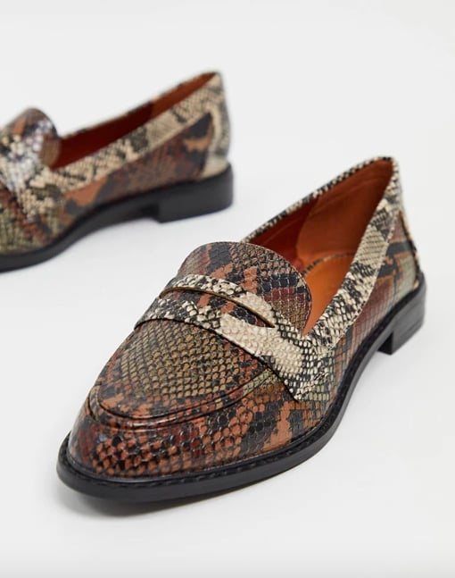 ASOS Design Mail Loafers in Snake
