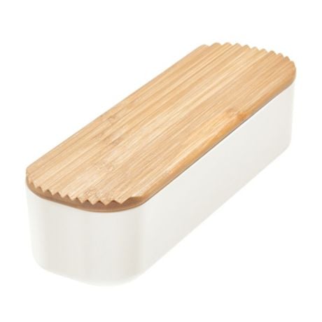 Squared Away Large Storage Bin With Bamboo Lid