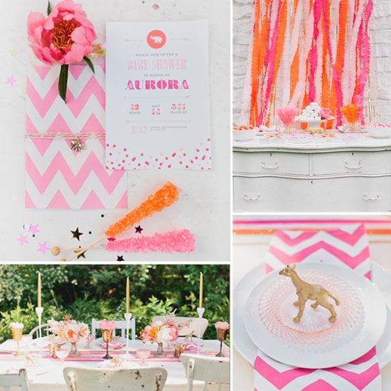 A Luxe Gold and Pink Circus Baby Shower