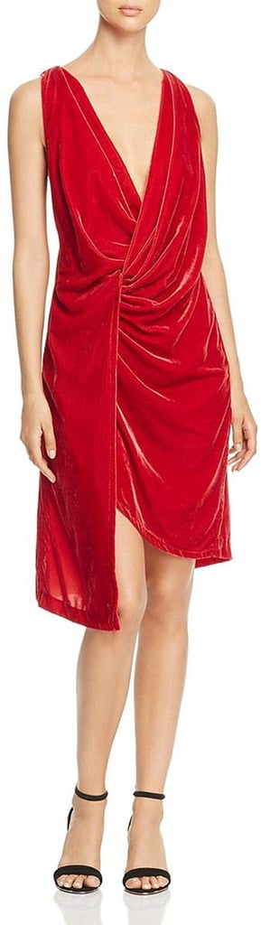 Kenneth Cole Twist Wrap Velvet Dress