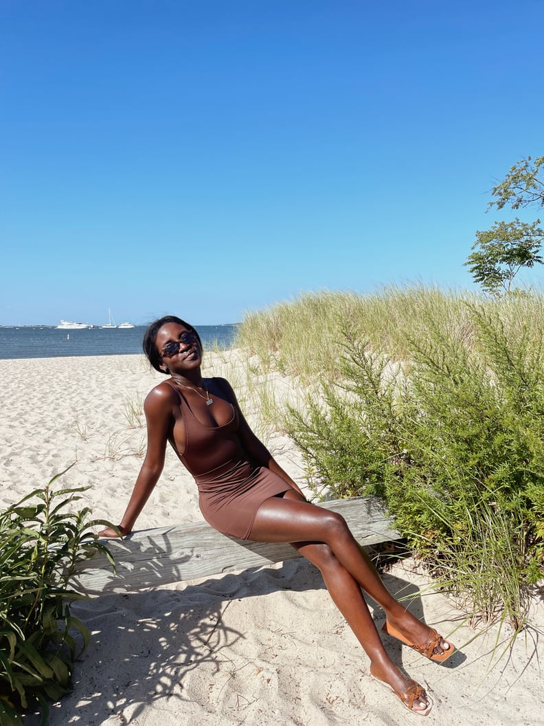 The Swim Tank Bikini Top and Tube Skirt in Black