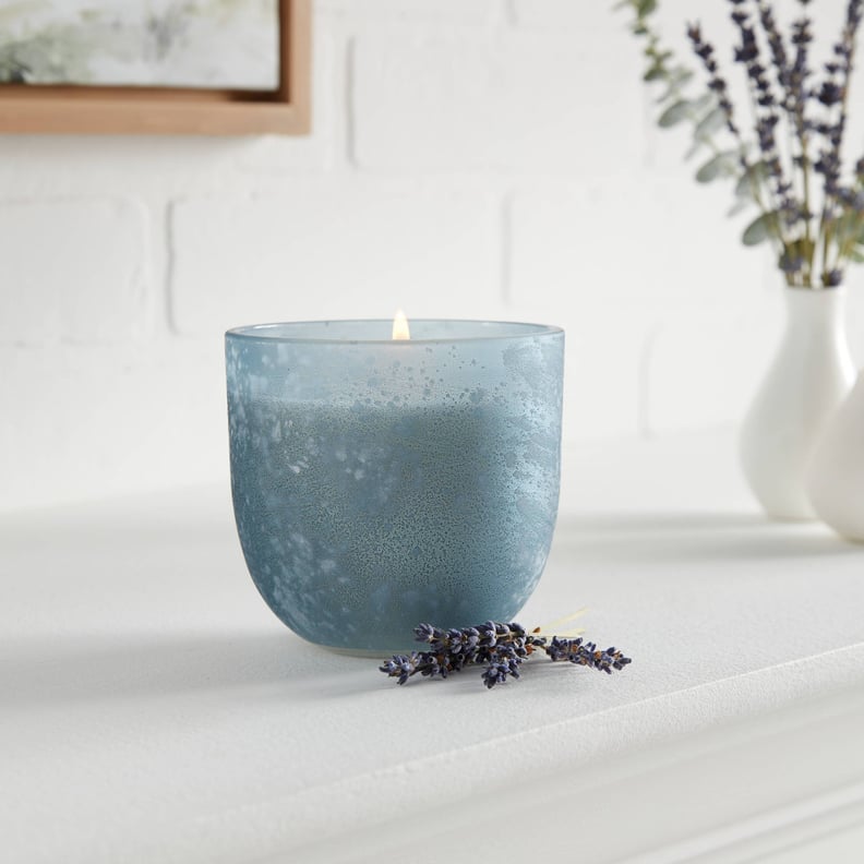 A Relaxing Candle: Tinted Salt Finish Glass Candle