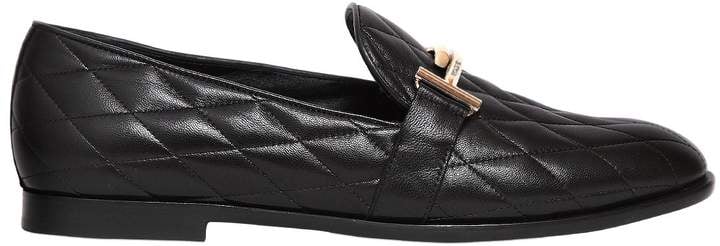 Tod's Double T Quilted Leather Loafers