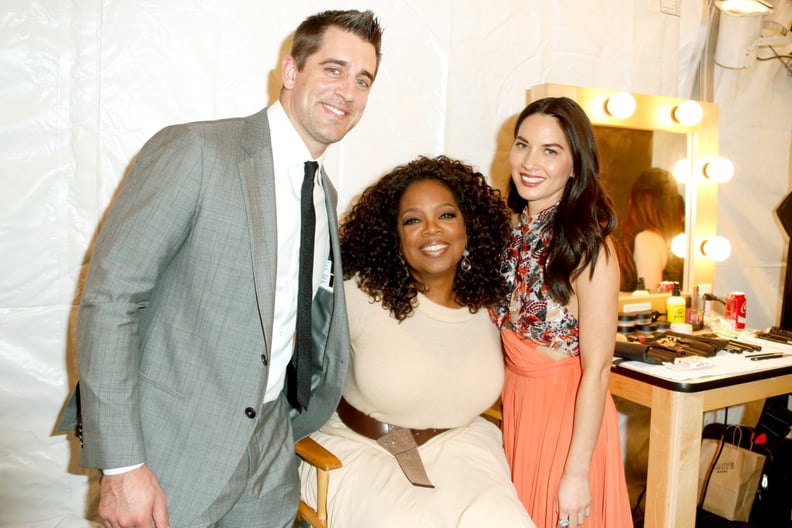 Aaron Rodgers, Oprah Winfrey, and Olivia Munn