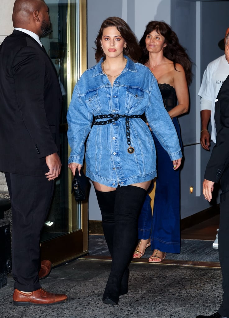Ashley Graham Jean Jacket Outfit April 2019