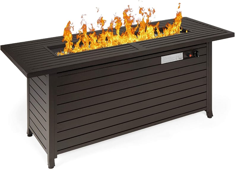 Rectangular Fire-Pit Table: Best Choice Products Rectangular Propane Gas Fire Pit Table