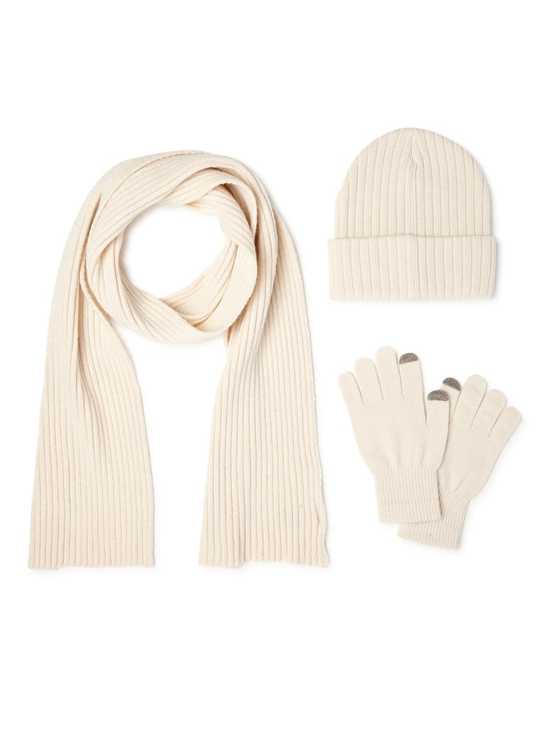 Time and Tru Women's Beanie, Scarf and Touch Gloves, 3-Piece Set