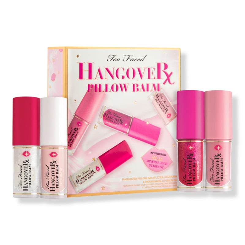 For Nourished Lips: Too Faced Hangover Pillow Balm Ultra-Hydrating and Nourishing Lip Treatment Set