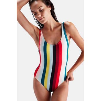 Demi Lovato's Cherry Print Solid & Striped Swimsuit