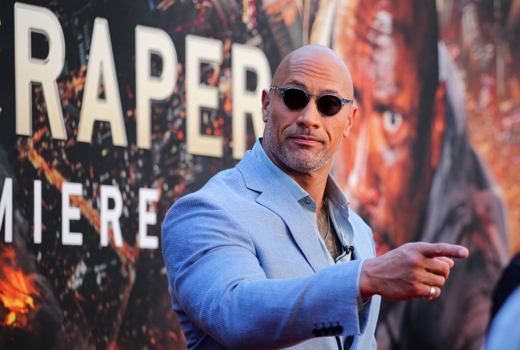 Dwayne Johnson and Daughter at Skyscraper Premiere