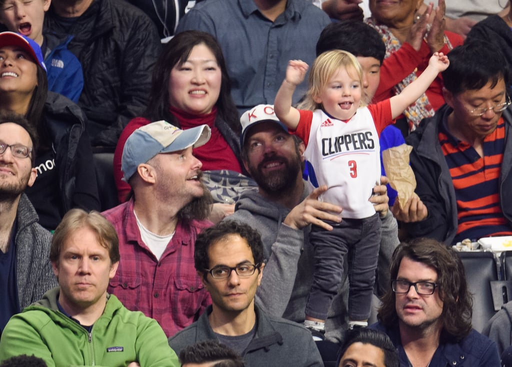 Jason Sudeikis and Son Otis at Clippers Game January 2016