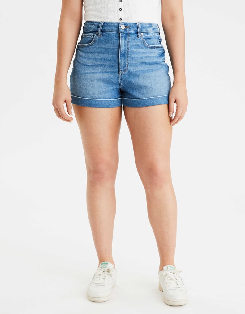 American Eagle Curvy Denim Mom Shorts