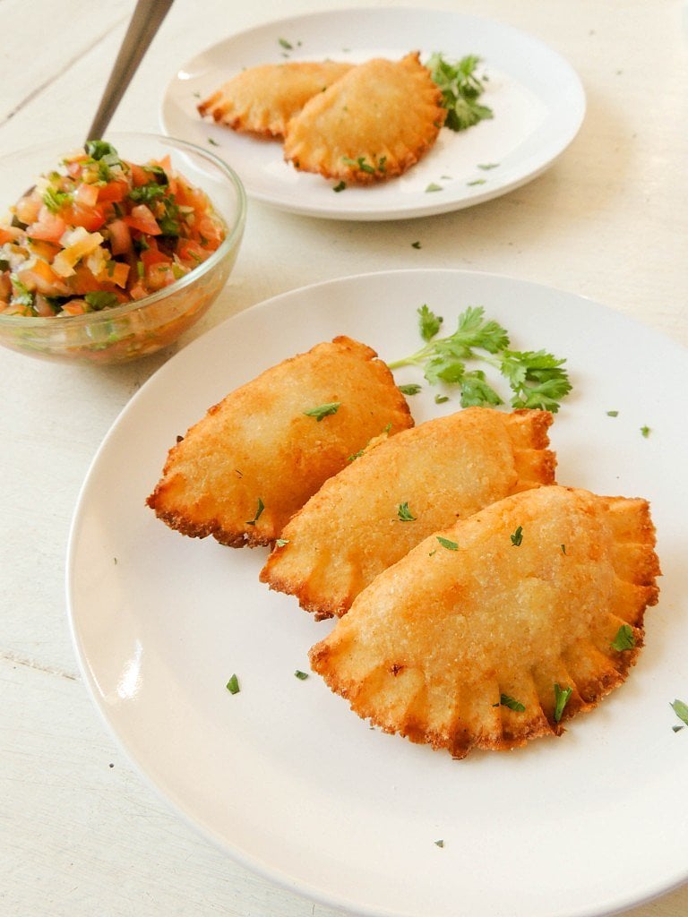 These yucca empanadas  stuffed with beef and vegetables, a classic Dominican street food, will disappear quickly from the snack table.