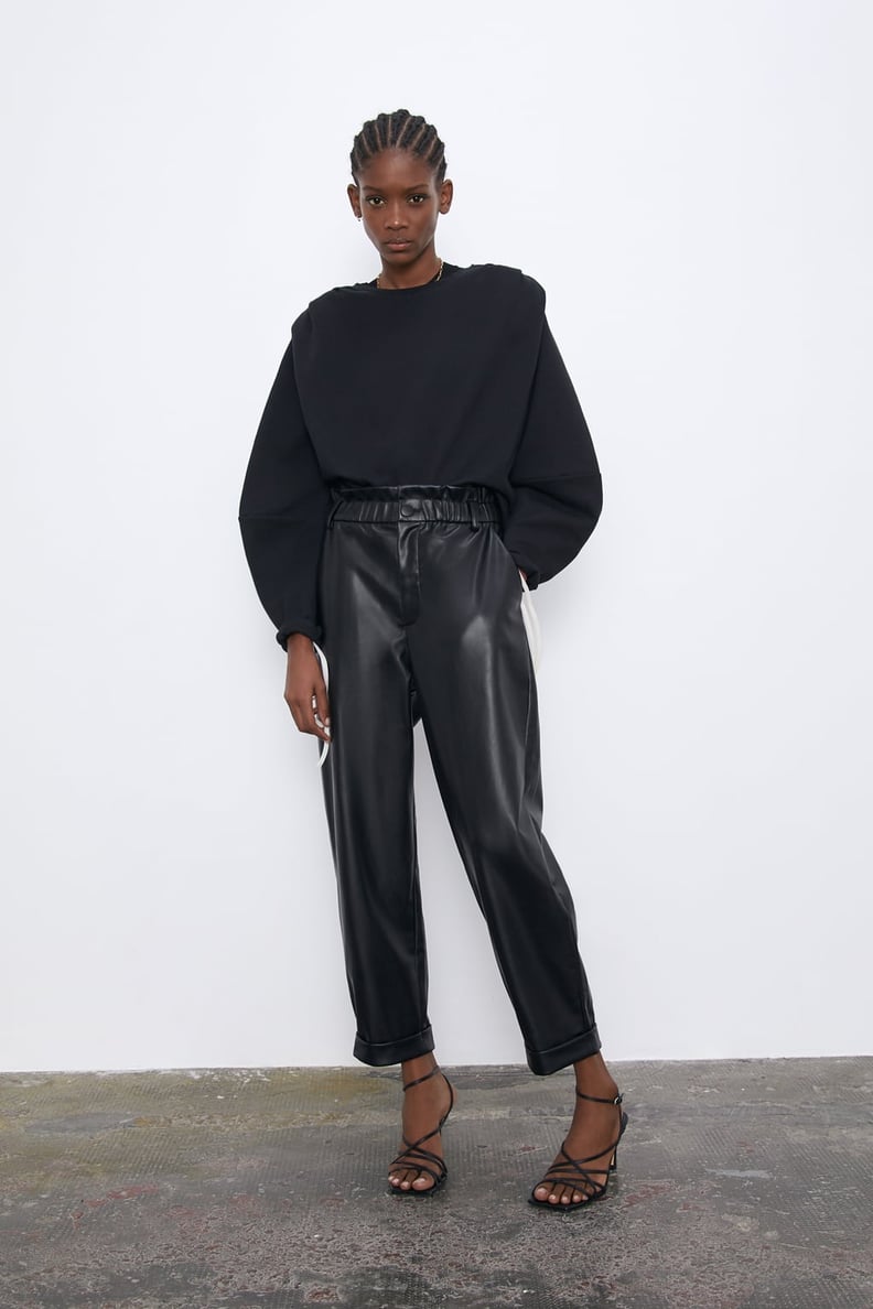 Faux Leather Slouchy Pants