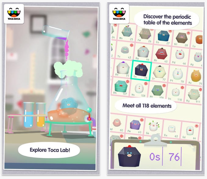 Toca Lab ($3, iOS, Android, Amazon apps) — Science is made fun in this adorable educational chemistry app.