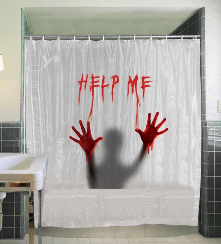 Bloody Shower Curtain Cheap Halloween Gifts POPSUGAR Smart Living