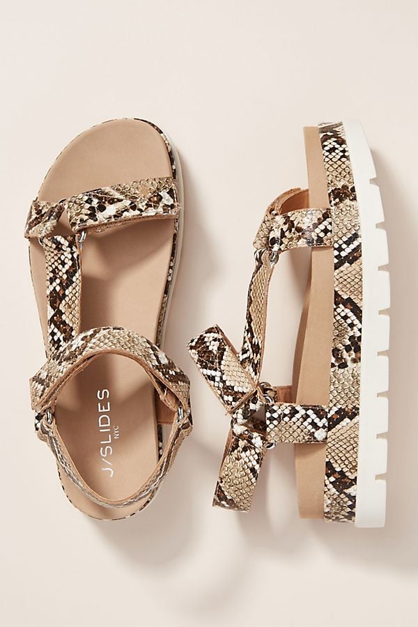 J/Slides Snake-Printed Sport Sandals