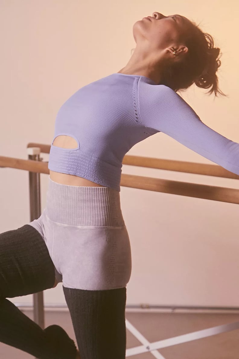 A Cropped Workout Top: FP Movement Cut It Out Long Sleeved Top