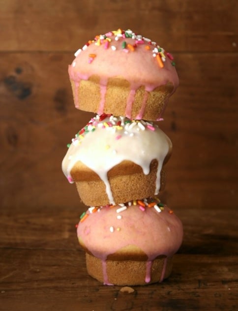 Glazed Vanilla Doughnut Muffins