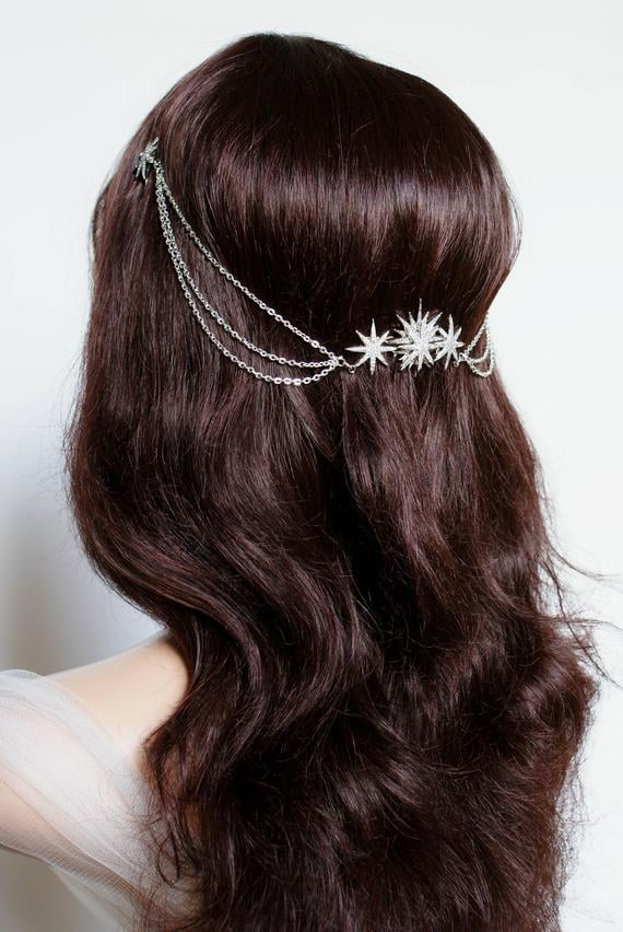 Star Bridal Headpiece Celestial Wedding Theme Popsugar Love And Sex Photo 23