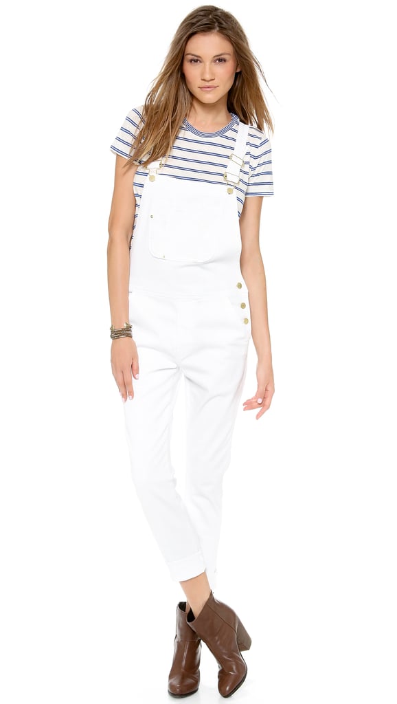 Frame Denim white "Le Garcon" overalls ($299)