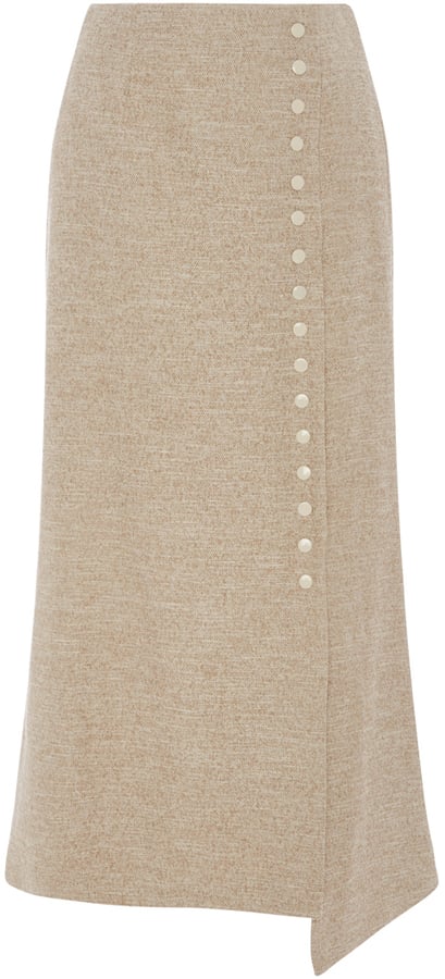 Rosie Assoulin Blended Linen Wrap Snap Midi Skirt ($1,895)