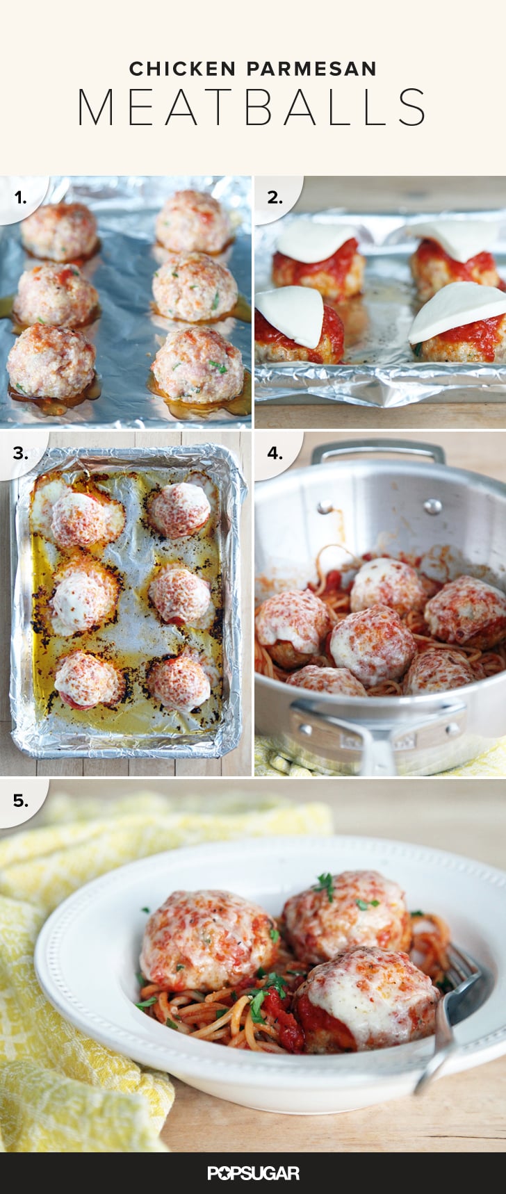 Get the recipes: chicken parmesan meatballs